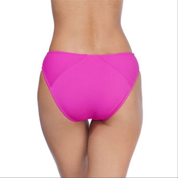 NWT Ambrielle Ribbed 2 Piece Bikini Set Hot Pink Adjustable Straps‎ Size Small - Picture 4 of 7